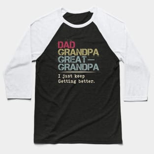 Fathers Day Dad Grandpa Great-Grandpa Vintage Baseball T-Shirt